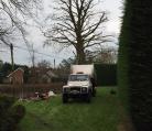 Treefellas tree surgery Laxfield. Sectionaly dismantling dead beech Image
